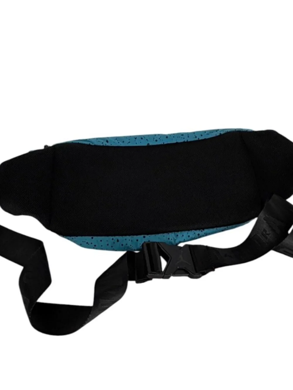 Vintage Air Jordan Blue Speckled Fanny Pack With Adjustable Strap & Yellow Logo
